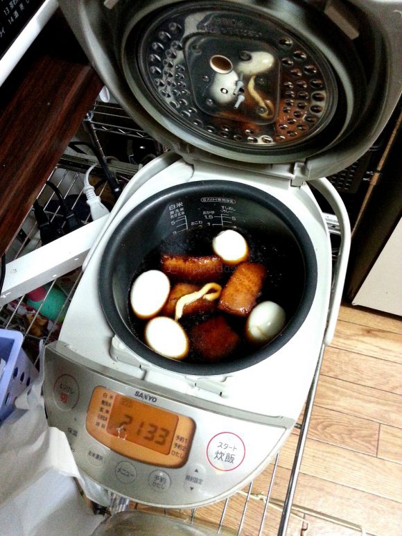 Kakuni pork belly in rice cooker