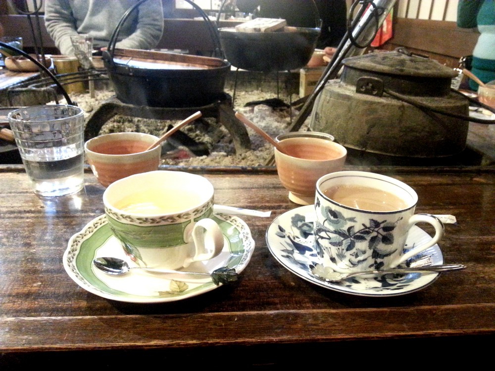 Tea time at irori place