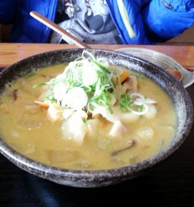 Dago-Jiru (flour-balls in soup), traditional cuisine of Kumamoto/Oita area.