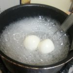 Steps 4-5: Boil until dango balls floats