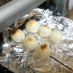 Roast dango balls a bit for aroma and some crispy texture