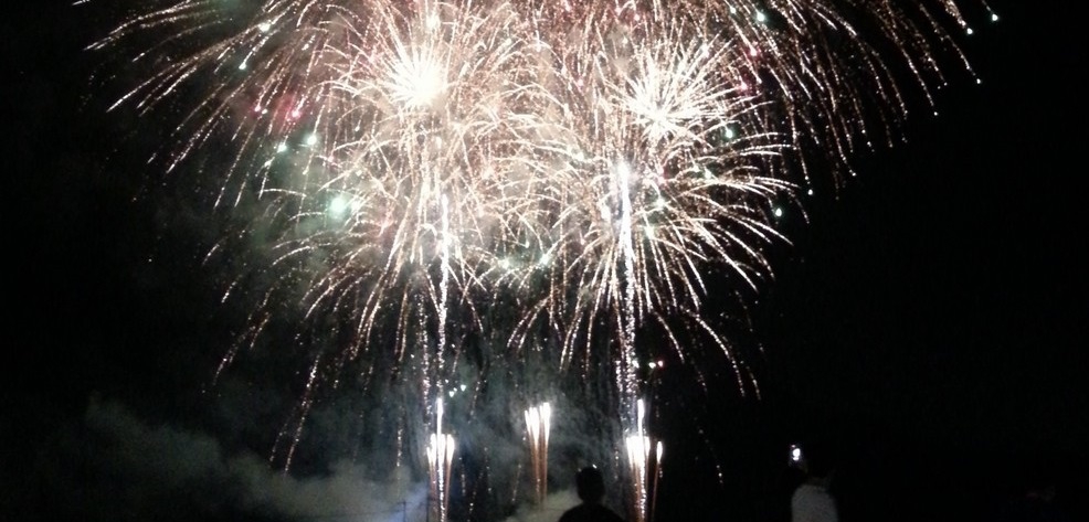 fireworks festival in asakuchi city okayama